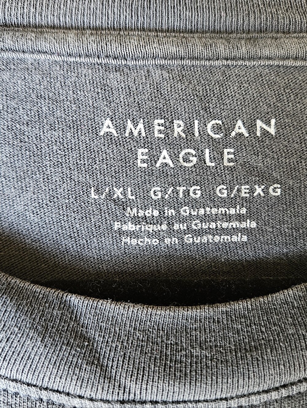 American Eagle Oversized Graphic Halloween Tee Charcoal Grey L/XL - Picture 3 of 5